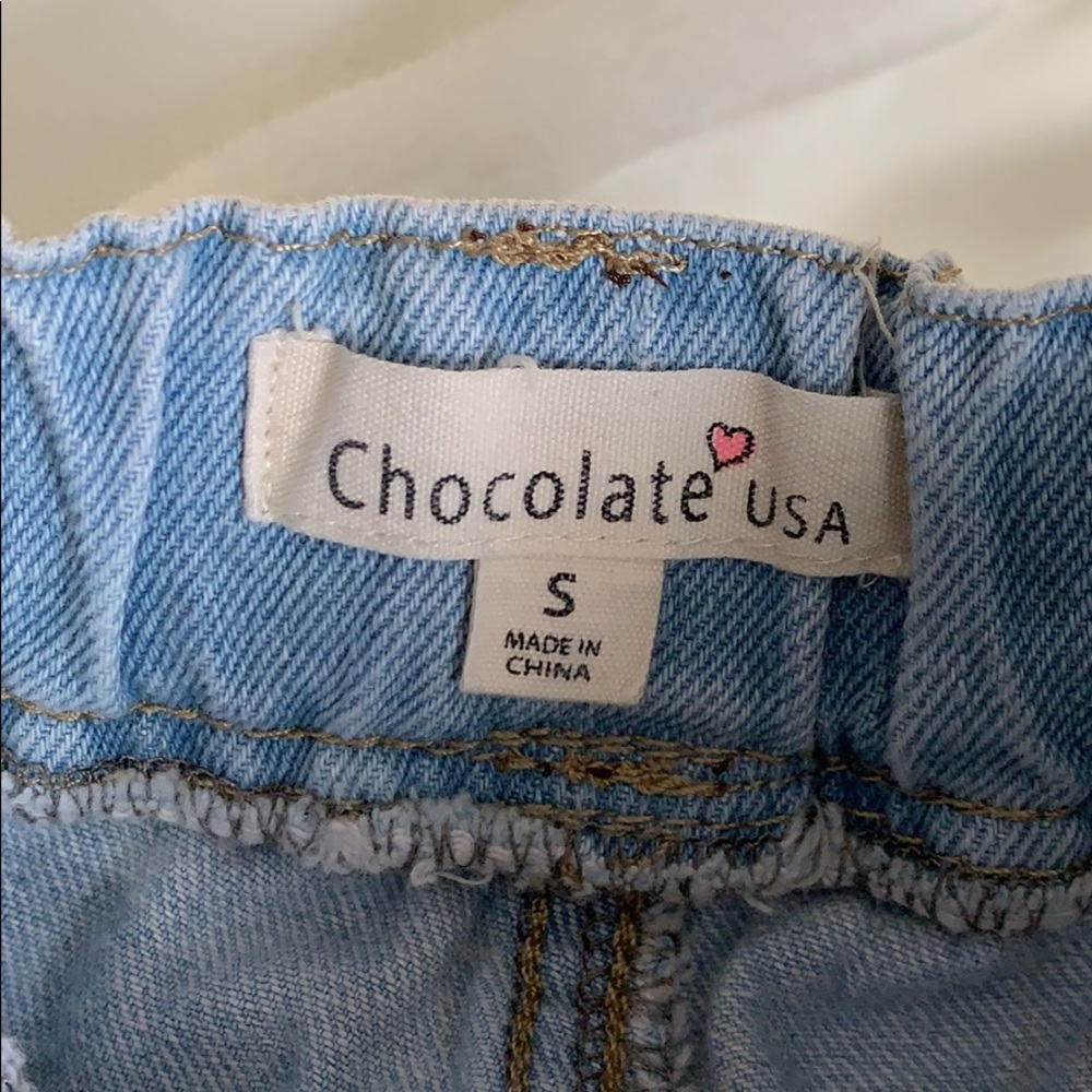 Drawstring denim shorts - Picture 4 of 4